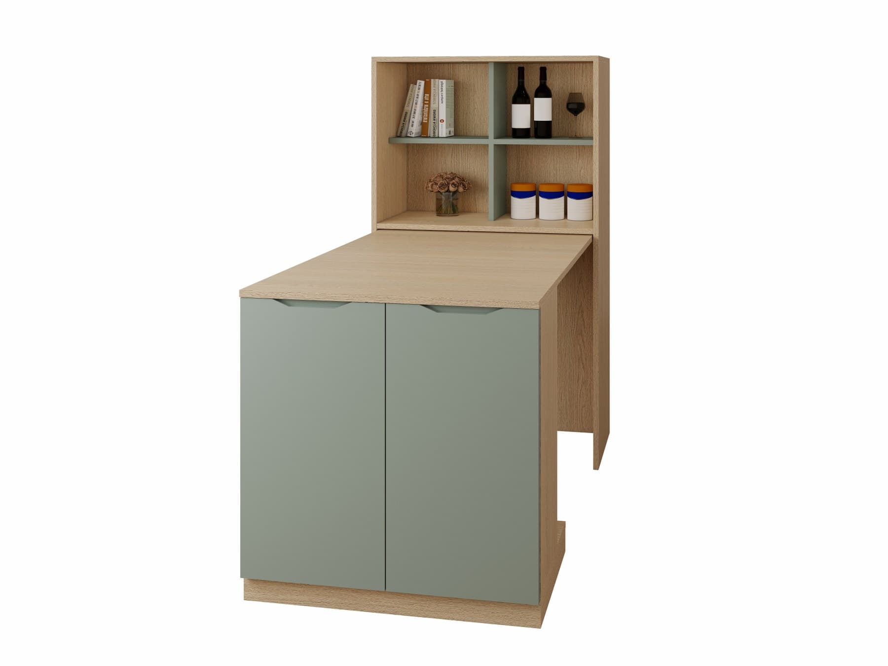 Drop-Down Folding Table Cabinet thumbnail 2