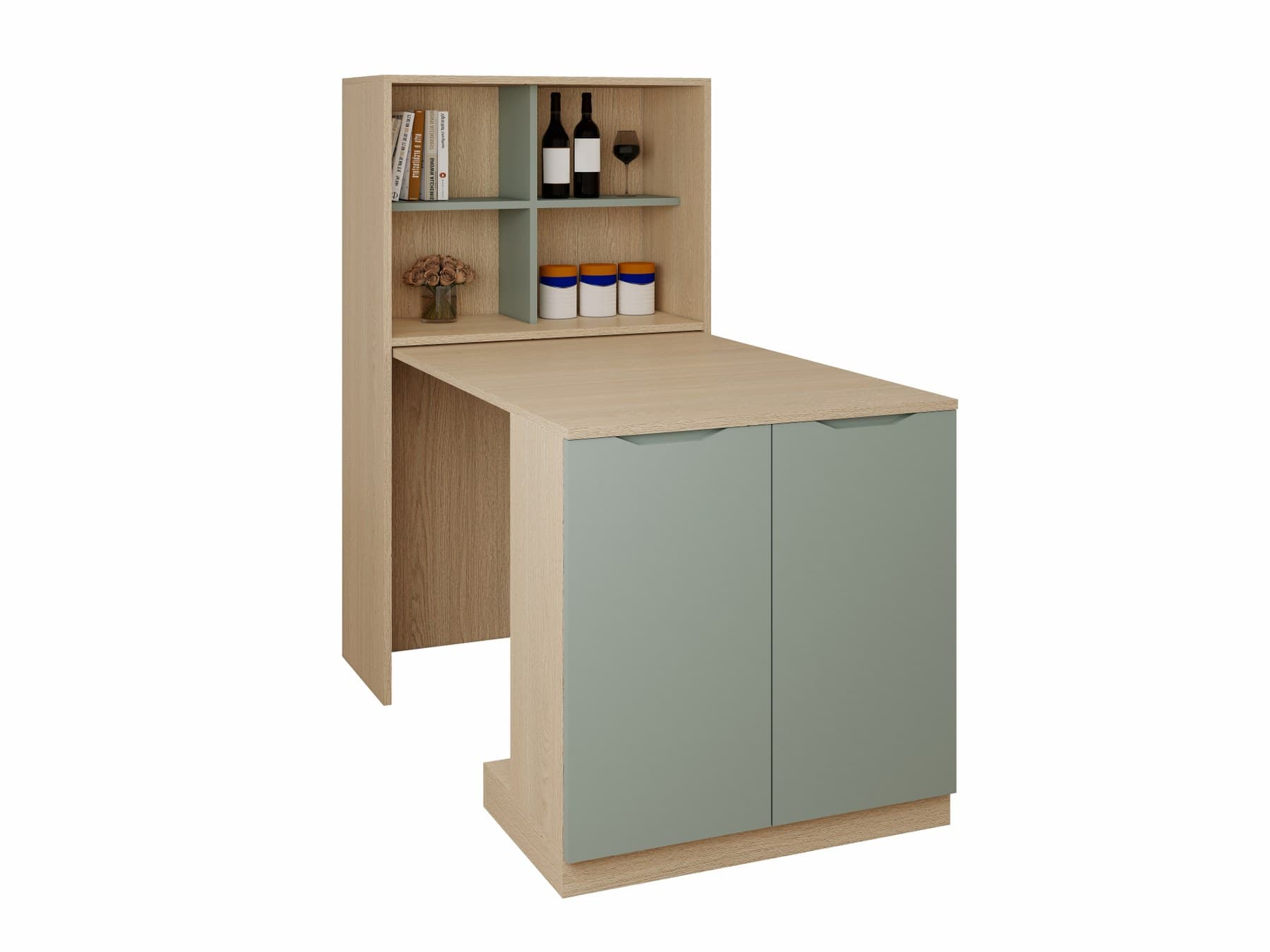 Drop-Down Folding Table Cabinet thumbnail 3
