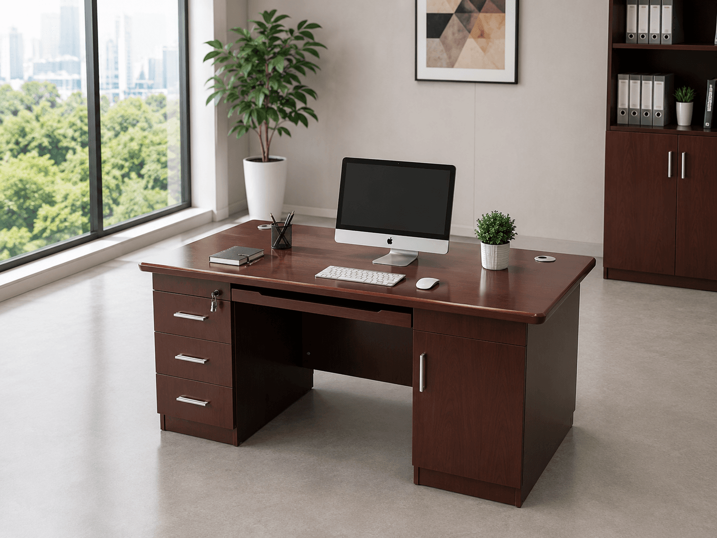 Solid Wood Office Desk thumbnail 2